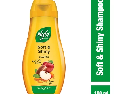 Nyle Naturals Soft & Shiny Shampoo, with Apple Cider Vinegar and Argan Oil-180ml