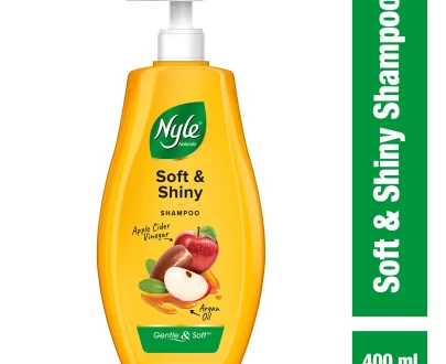 Nyle Naturals Soft & Shiny Shampoo, with Apple Cider Vinegar and Argan Oil-400ml